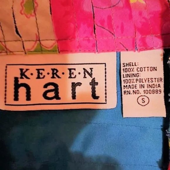 VTG 90s Keren Hart Rainbow Colors with Blue Polyester Lining Jacket Size S NWOT - Picture 3 of 4